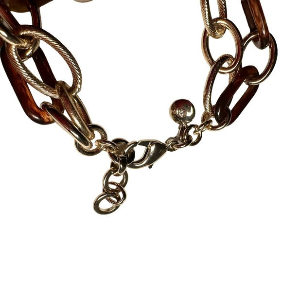 J. Crew Bracelet 7.5” Tortoise Chain Set BL436 - Picture 2 of 8